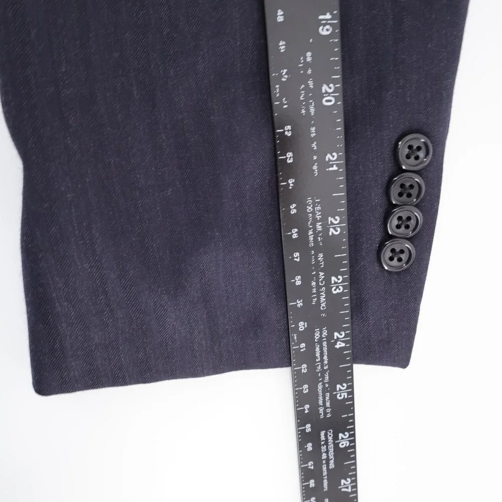 Jos. A. Bank‎ Signature Collection Pinstripe Wool Suit Navy Blue Mens 44L 36x31